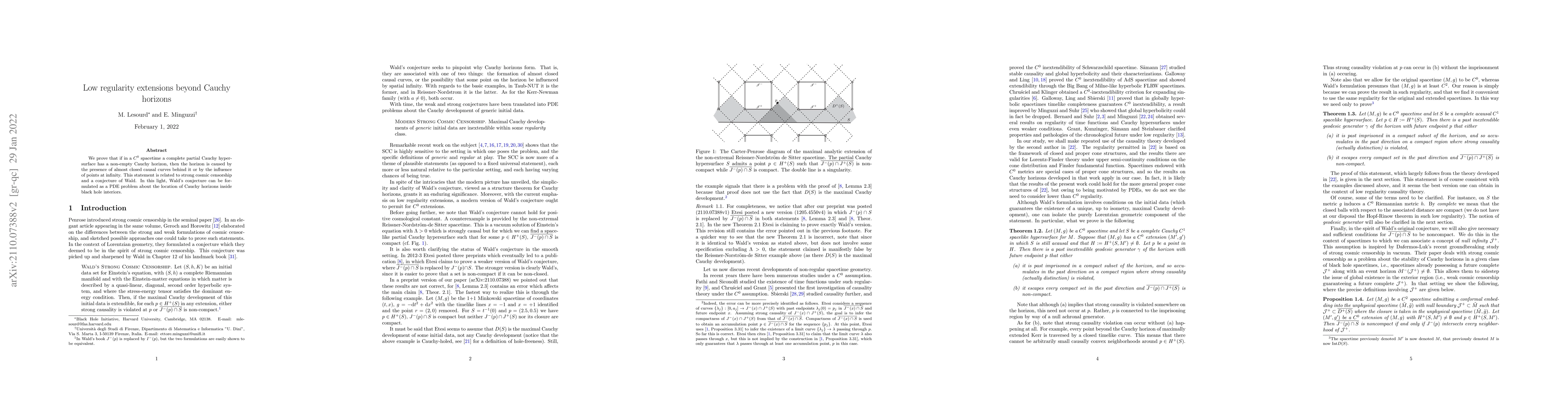Thumbnail for Low regularity extensions beyond Cauchy horizons