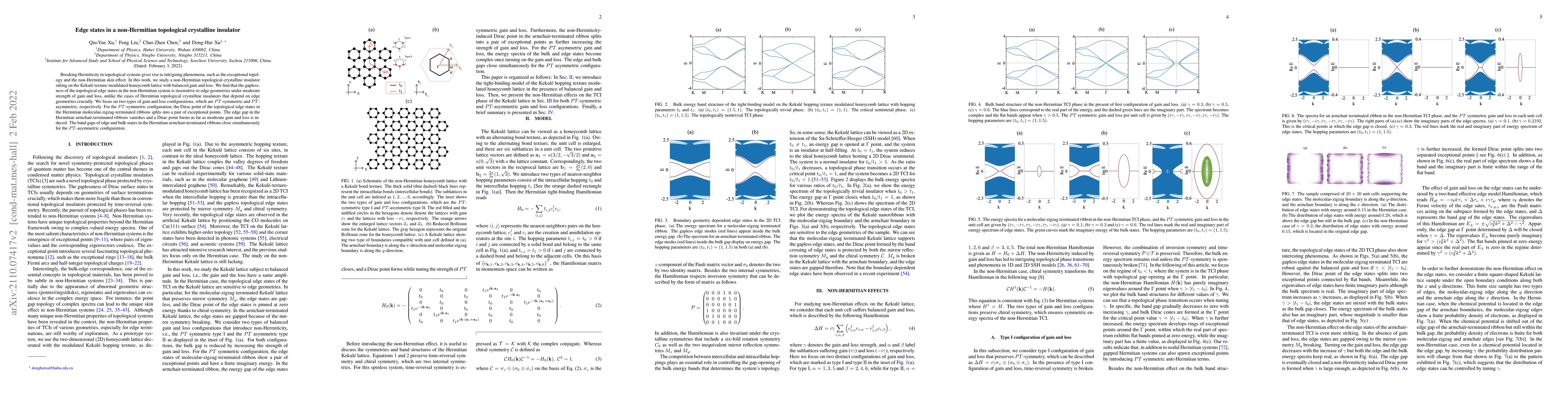 Thumbnail for Edge states in a non-Hermitian topological crystalline insulator