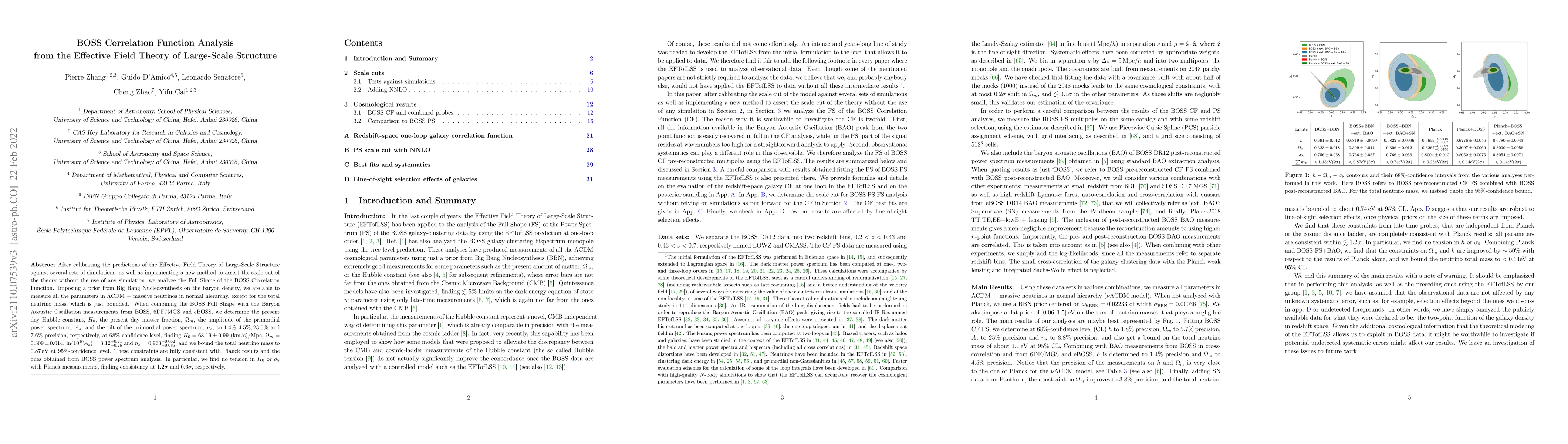 Thumbnail for BOSS Correlation Function Analysis from the Effective Field Theory of
  Large-Scale Structure