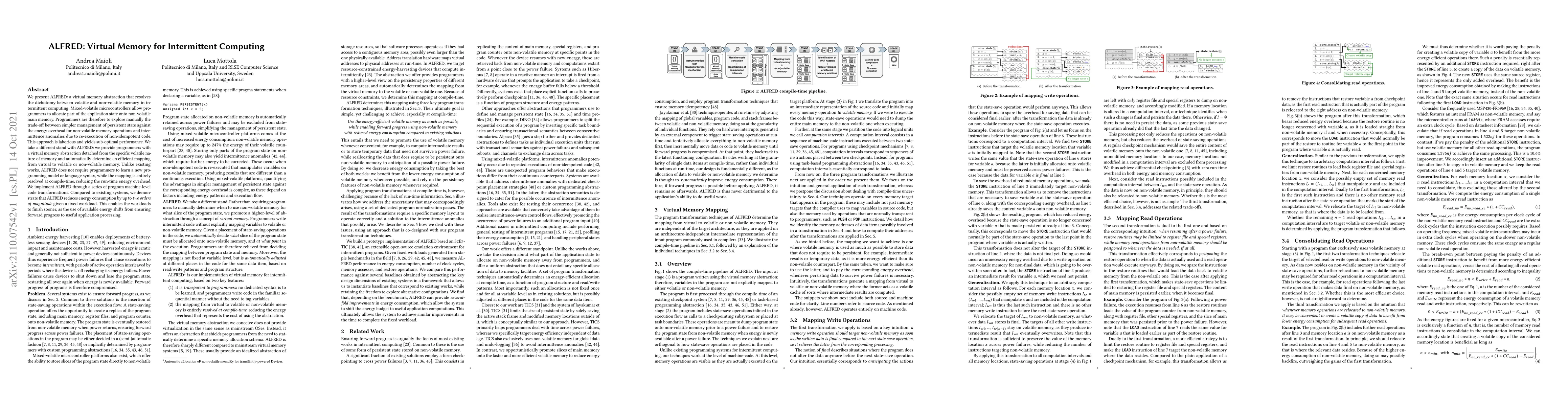 Thumbnail for ALFRED: Virtual Memory for Intermittent Computing