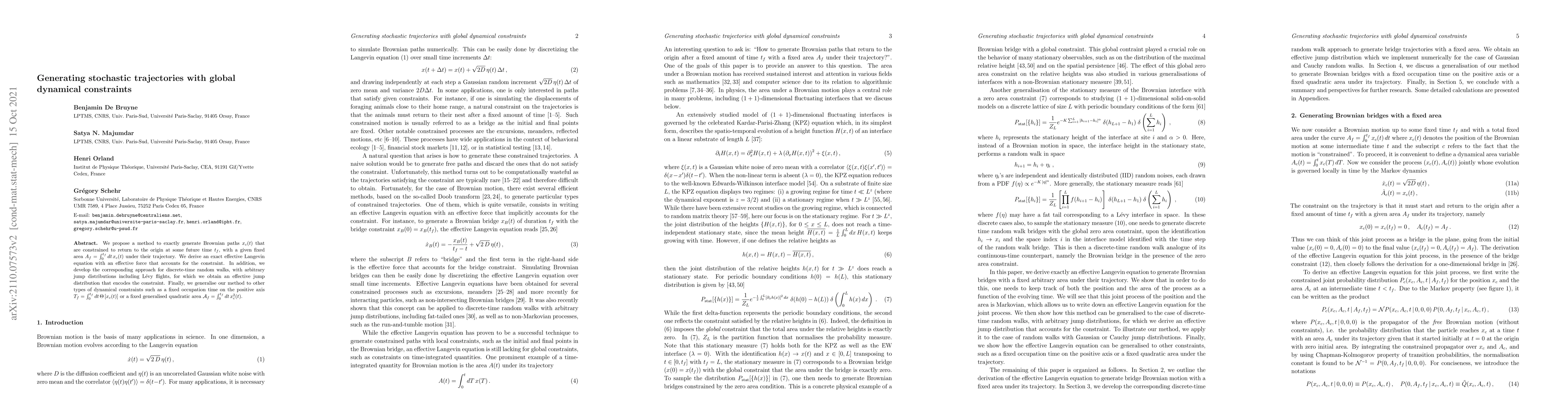 Thumbnail for Generating stochastic trajectories with global dynamical constraints
