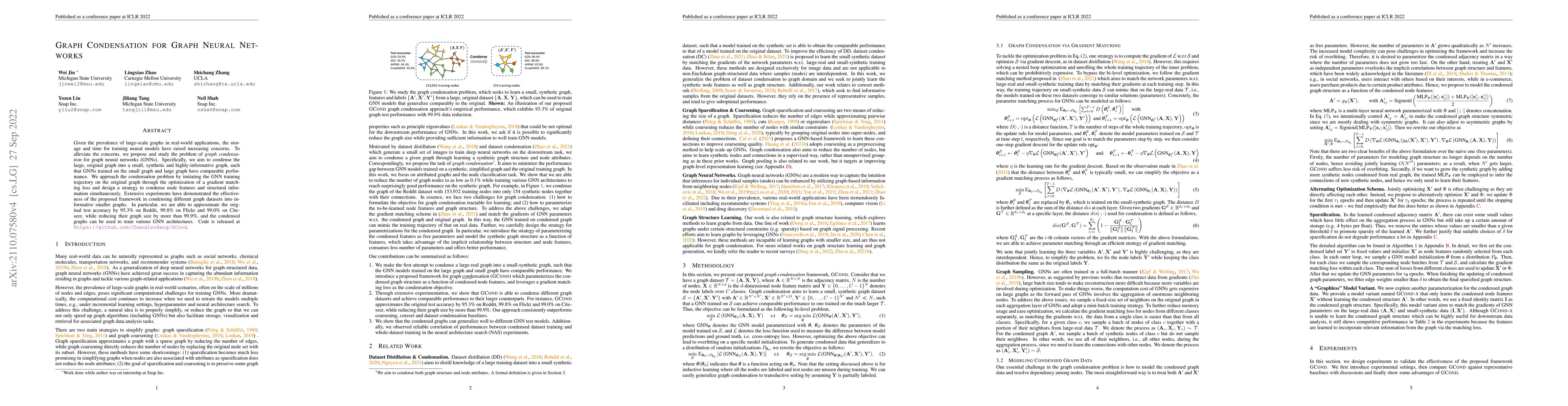 Thumbnail for Graph Condensation for Graph Neural Networks