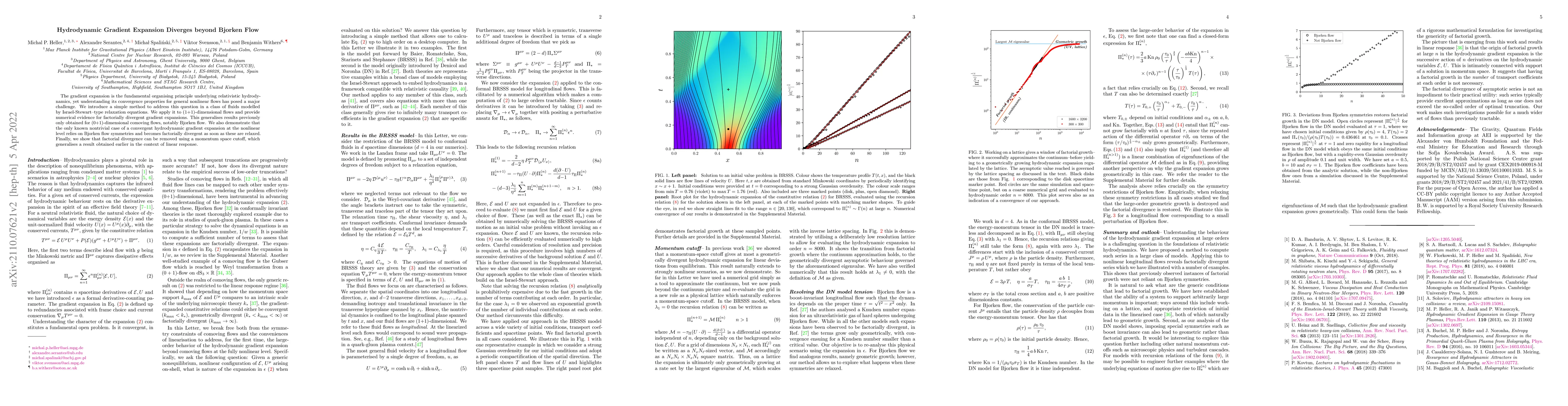 Thumbnail for Hydrodynamic Gradient Expansion Diverges beyond Bjorken Flow