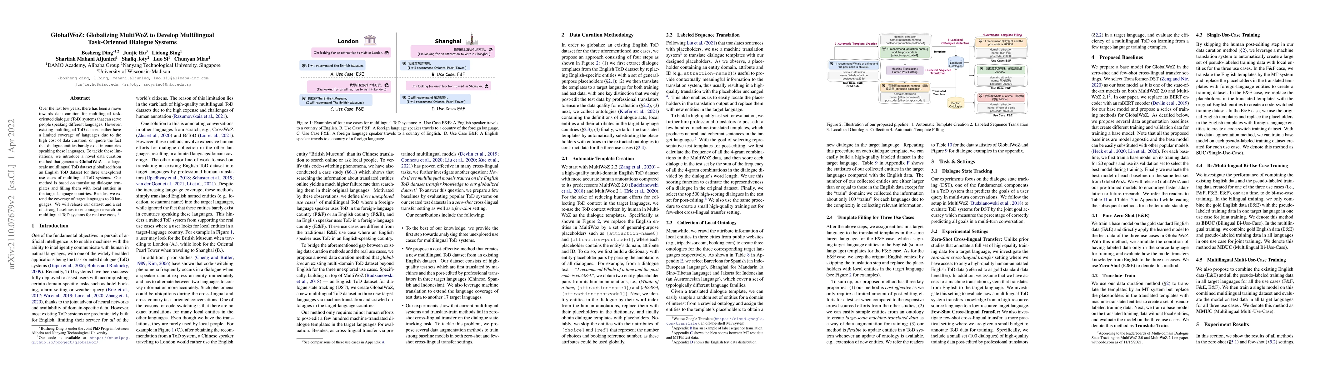 Thumbnail for GlobalWoZ: Globalizing MultiWoZ to Develop Multilingual Task-Oriented
  Dialogue Systems