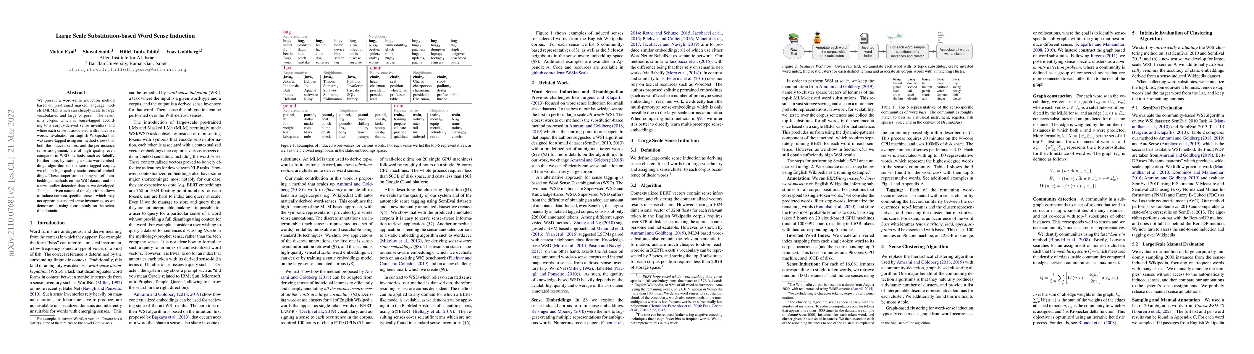 Thumbnail for Large Scale Substitution-based Word Sense Induction