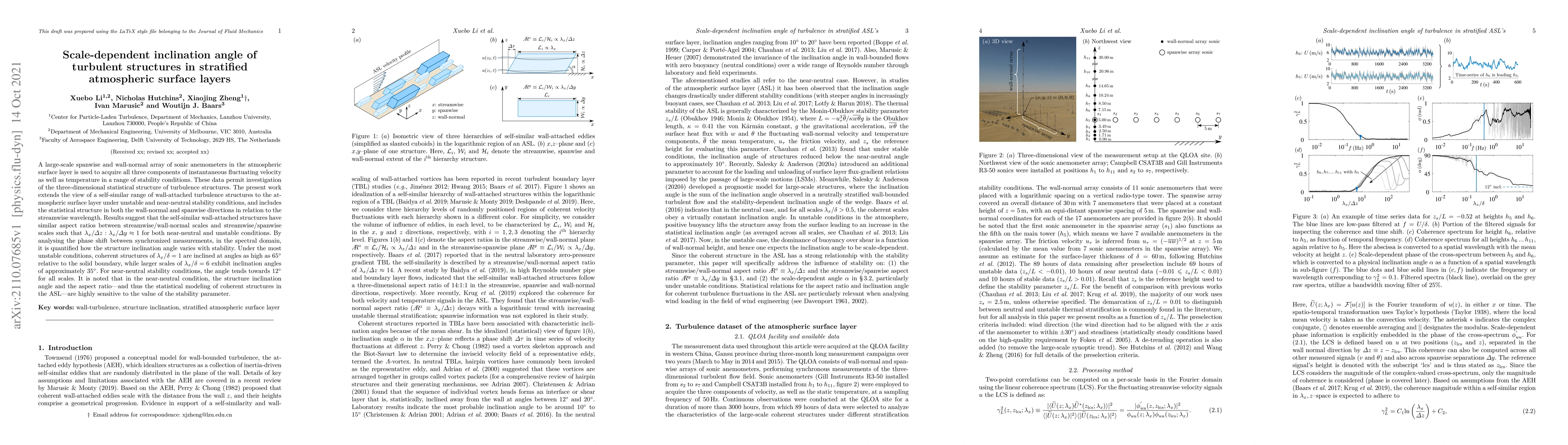 Thumbnail for Scale-dependent inclination angle of turbulent structures in stratified
  atmospheric surface layers