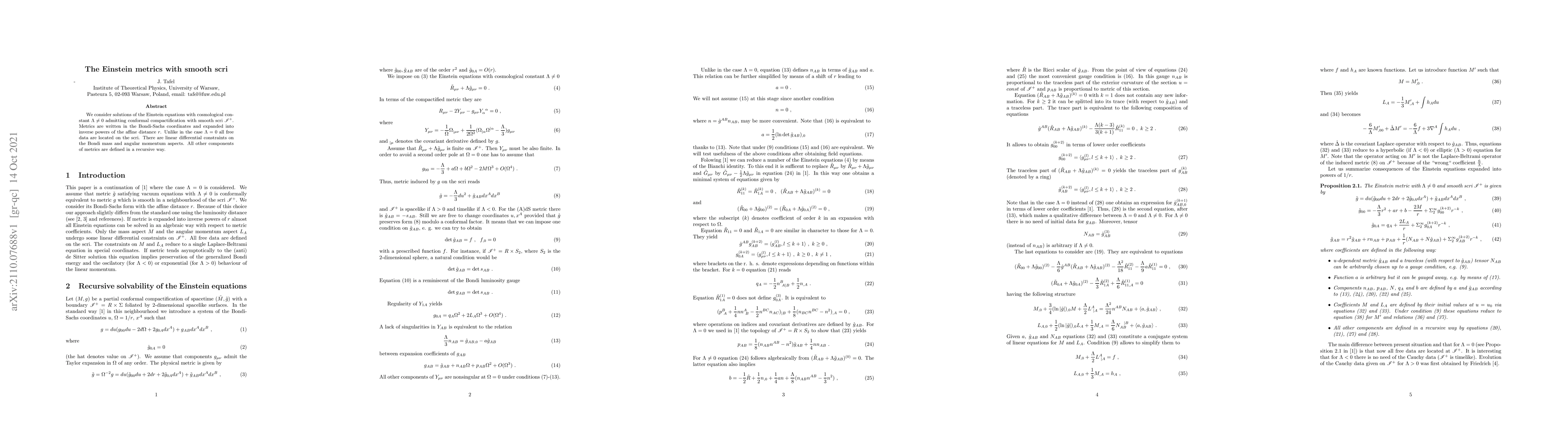 Thumbnail for The Einstein metrics with smooth scri