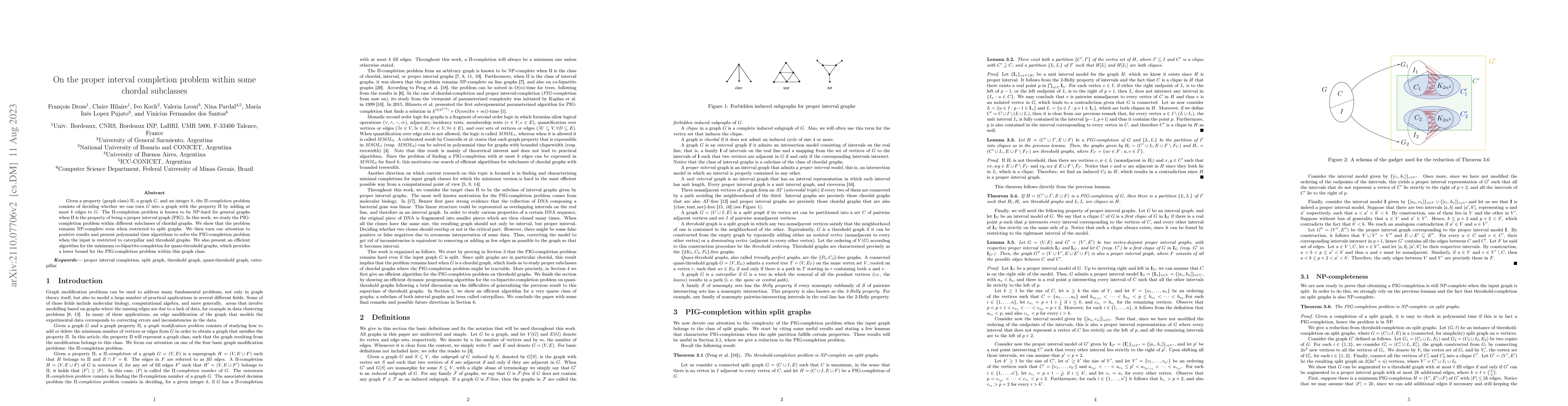 Thumbnail for On the proper interval completion problem within some chordal subclasses