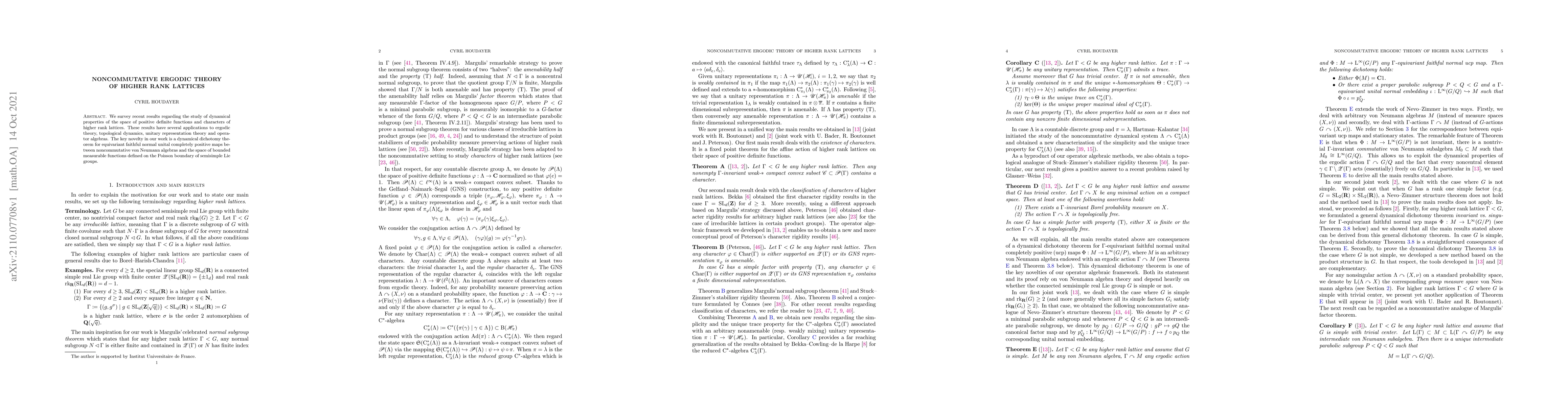 Thumbnail for Noncommutative ergodic theory of higher rank lattices