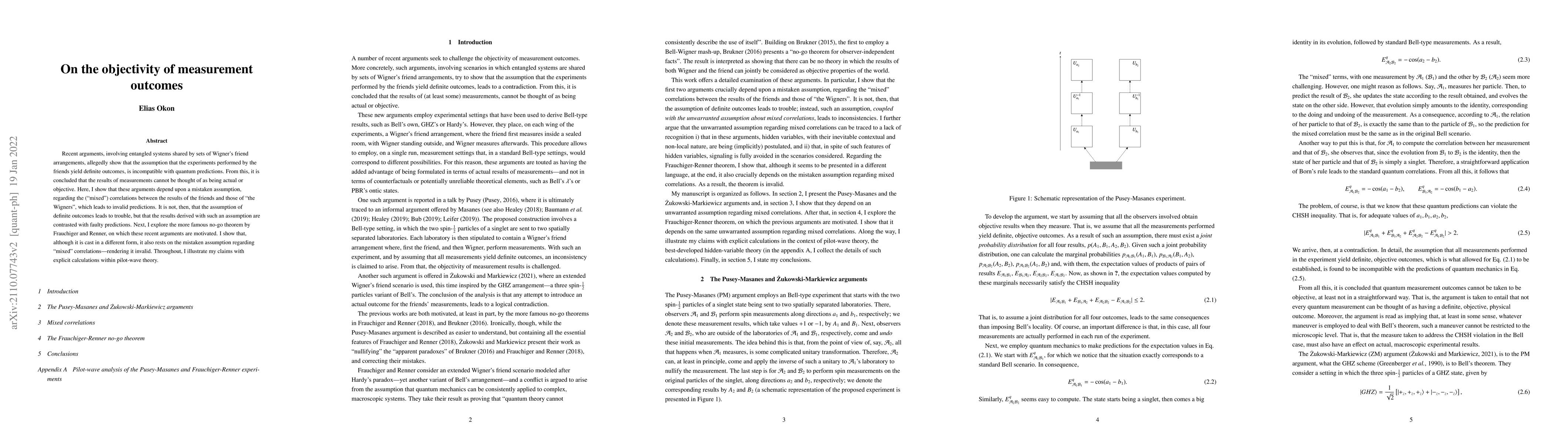 Thumbnail for On the objectivity of measurement outcomes