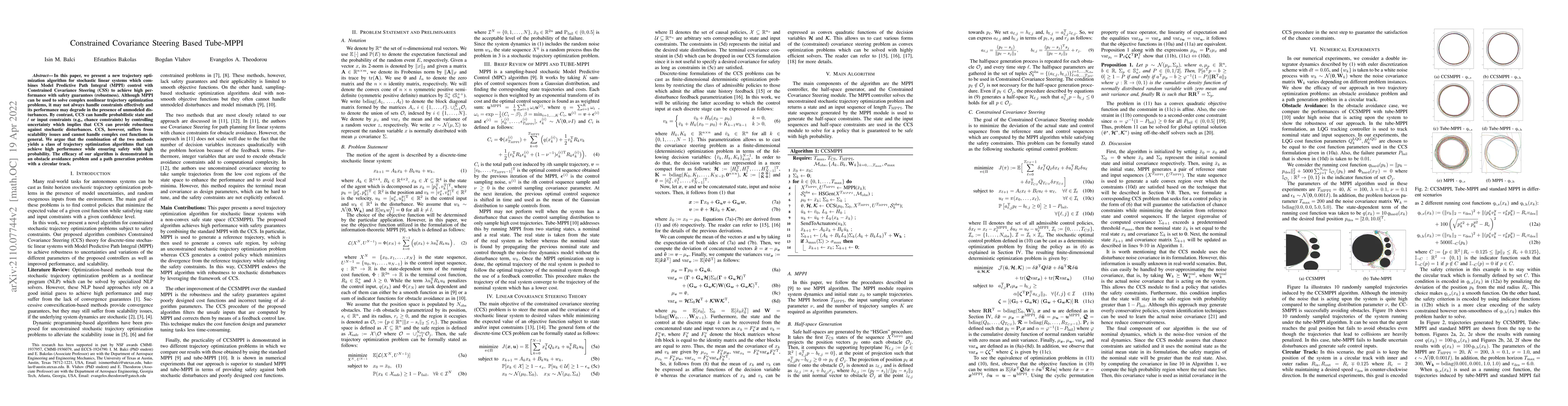 Thumbnail for Constrained Covariance Steering Based Tube-MPPI