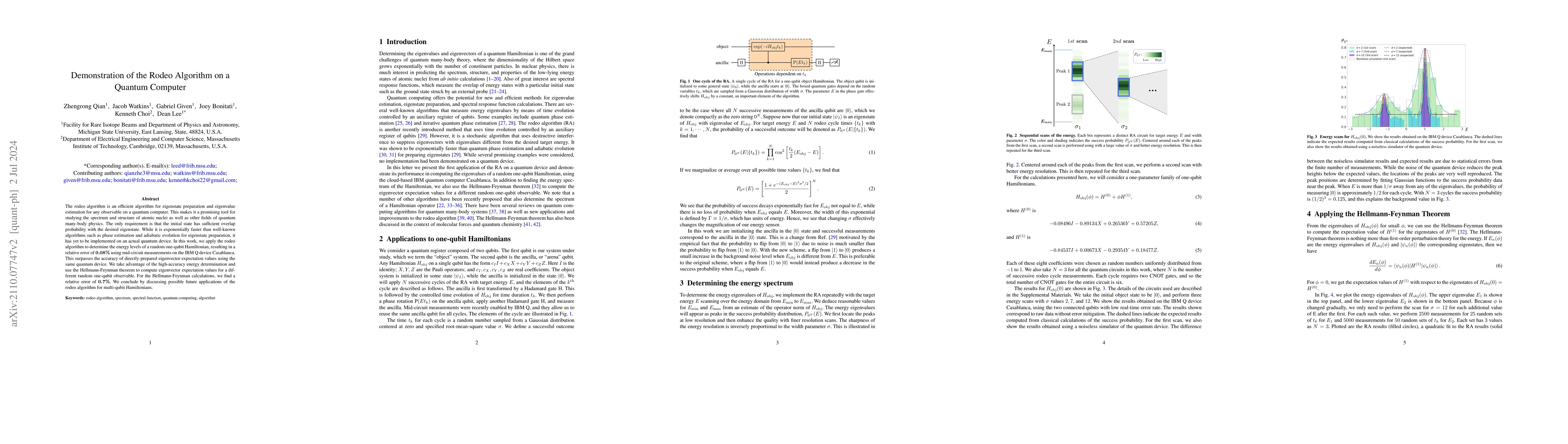 Thumbnail for Demonstration of the Rodeo Algorithm on a Quantum Computer