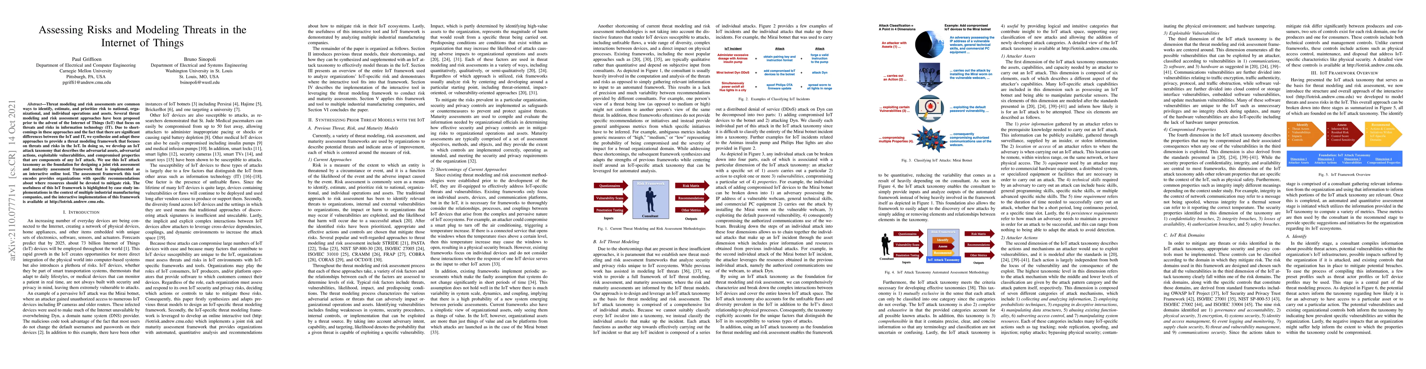 Thumbnail for Assessing Risks and Modeling Threats in the Internet of Things
