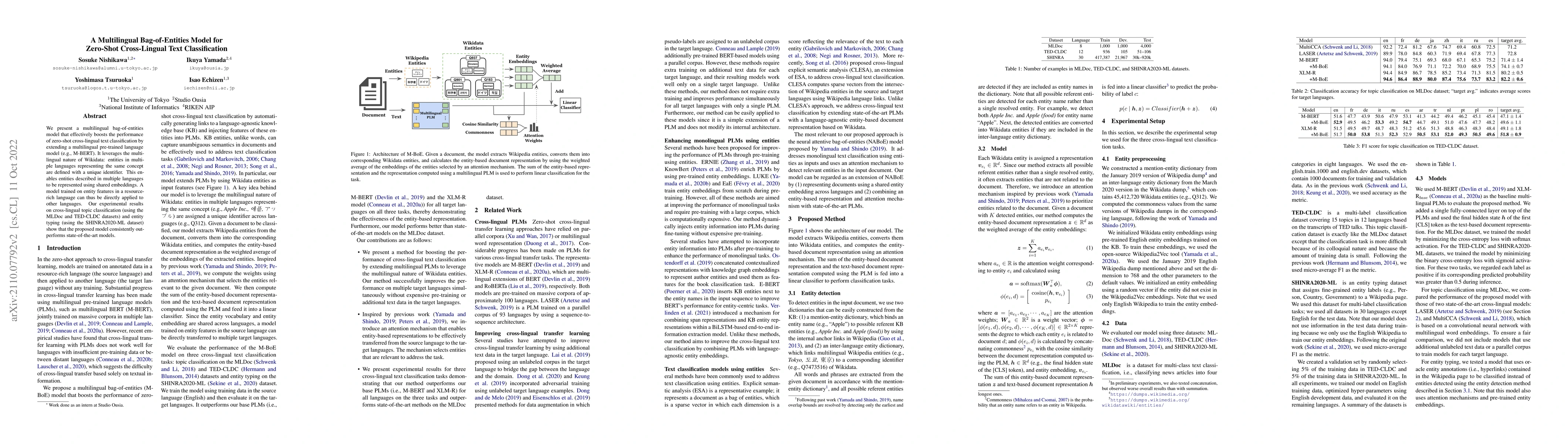 Thumbnail for A Multilingual Bag-of-Entities Model for Zero-Shot Cross-Lingual Text
  Classification