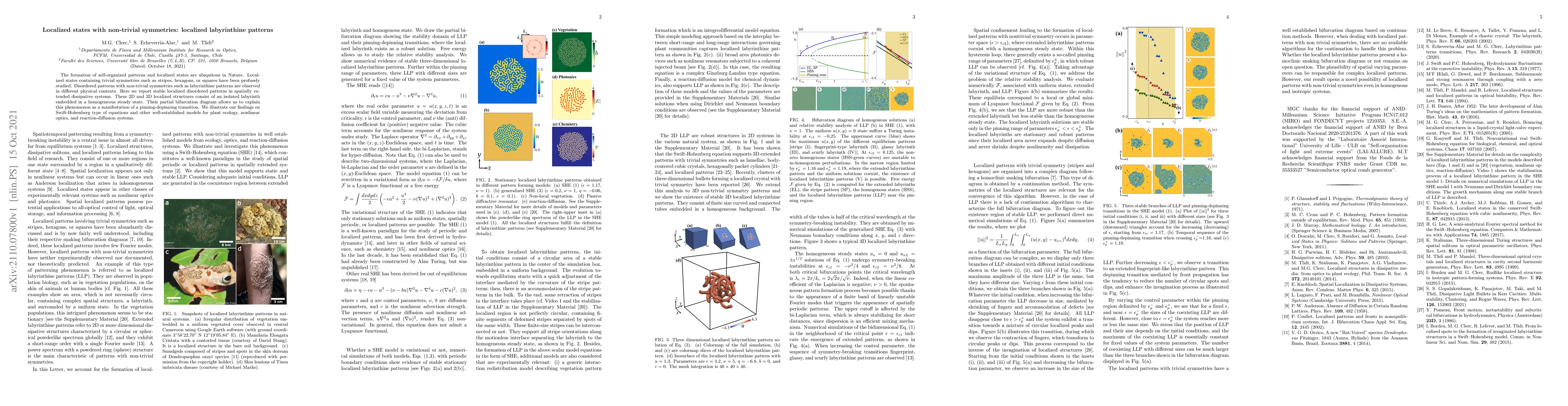 Thumbnail for Localized states with non-trivial symmetries: localized labyrinthine
  patterns