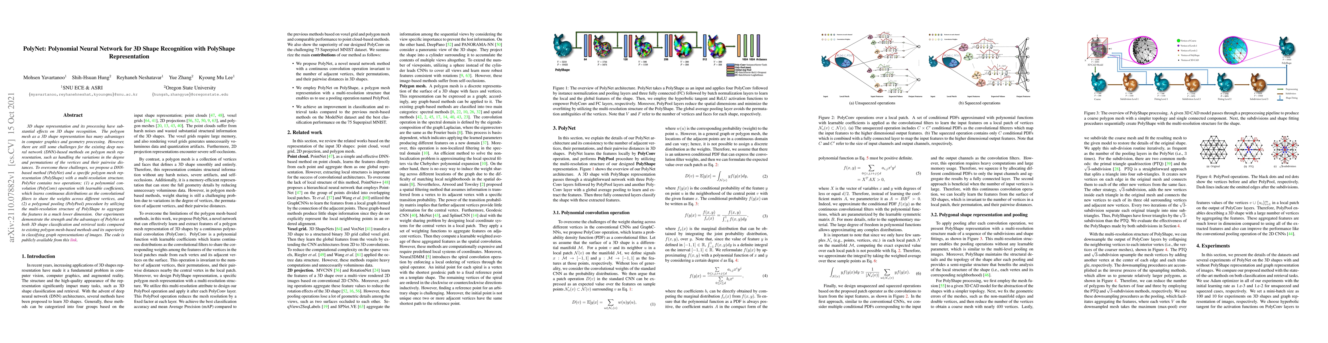 Thumbnail for PolyNet: Polynomial Neural Network for 3D Shape Recognition with
  PolyShape Representation