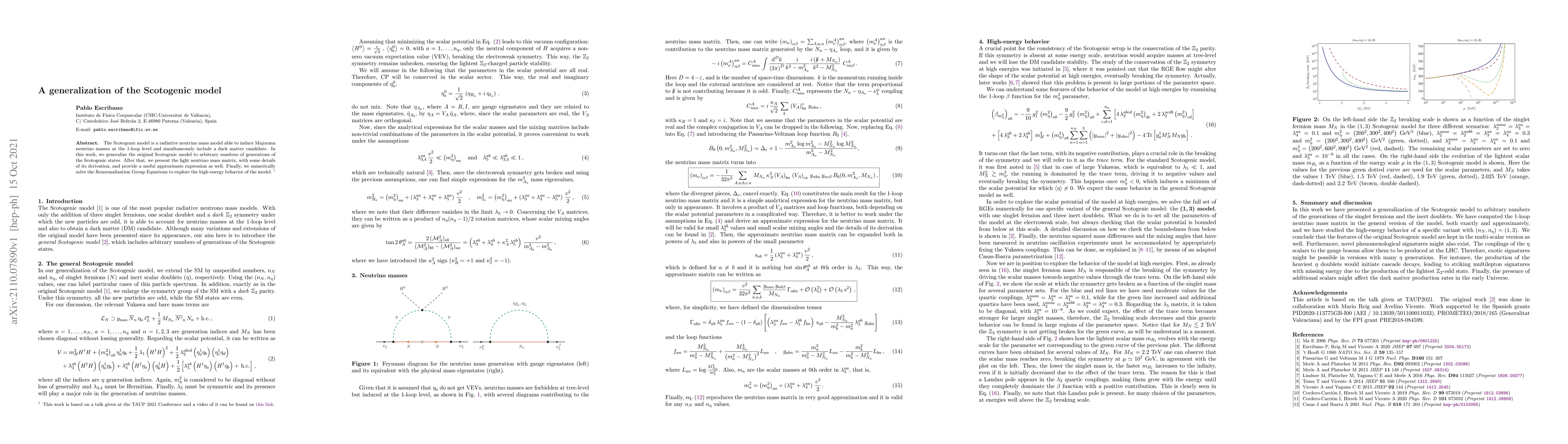 Thumbnail for A generalization of the Scotogenic model