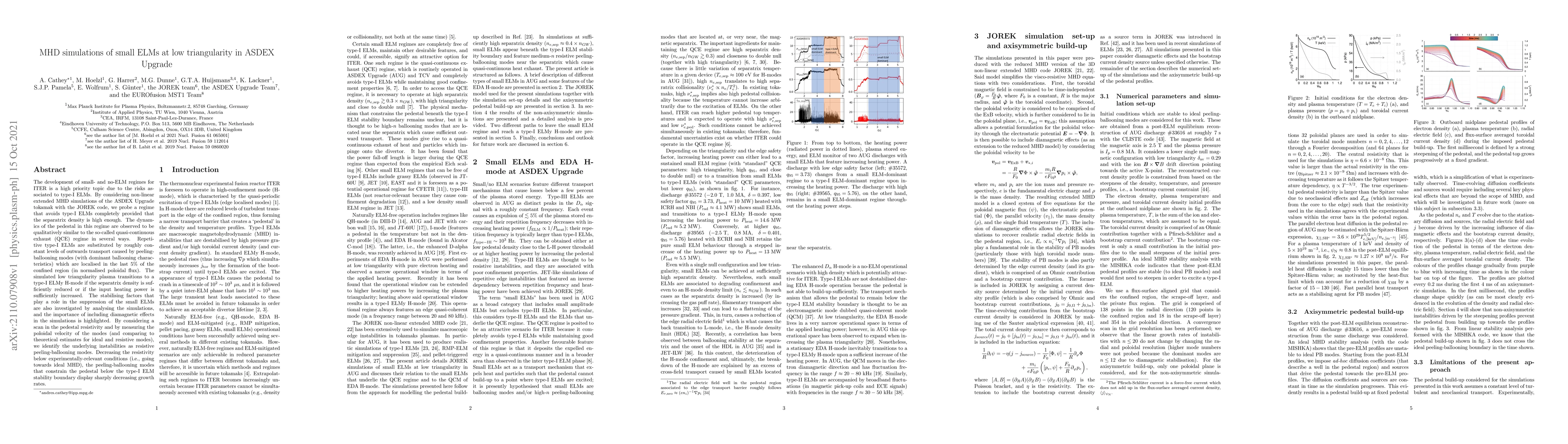 Thumbnail for MHD simulations of small ELMs at low triangularity in ASDEX Upgrade