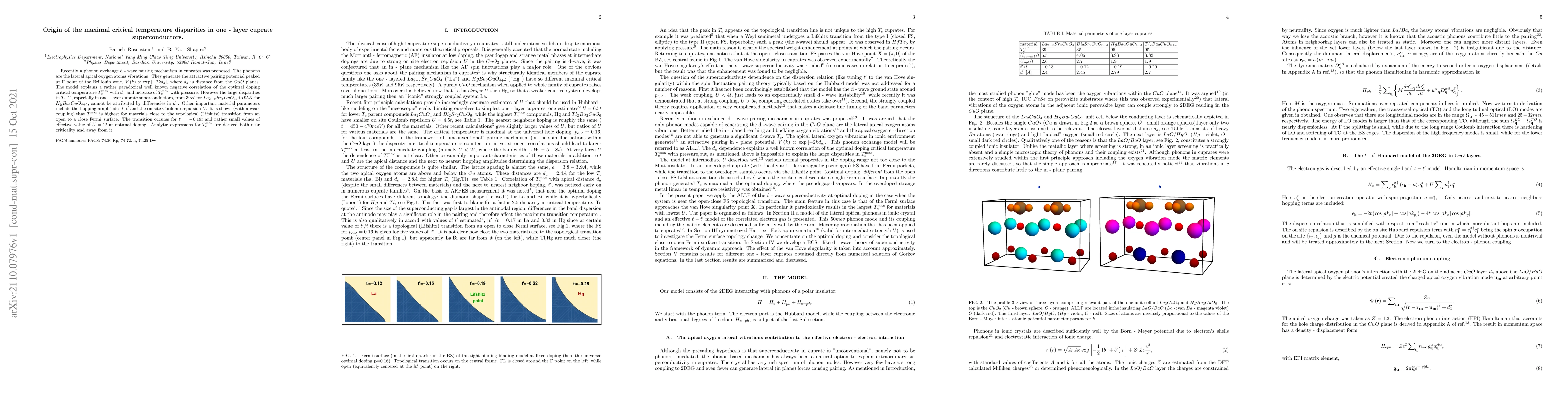 Thumbnail for Origin of the maximal critical temperature disparities in one-layer
  cuprate superconductors
