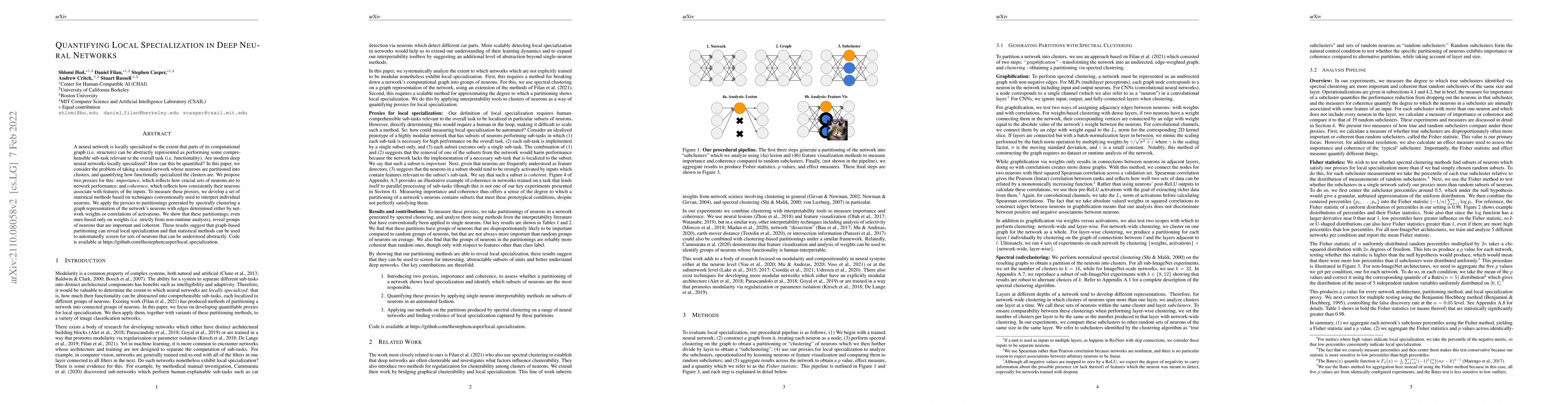 Thumbnail for Quantifying Local Specialization in Deep Neural Networks