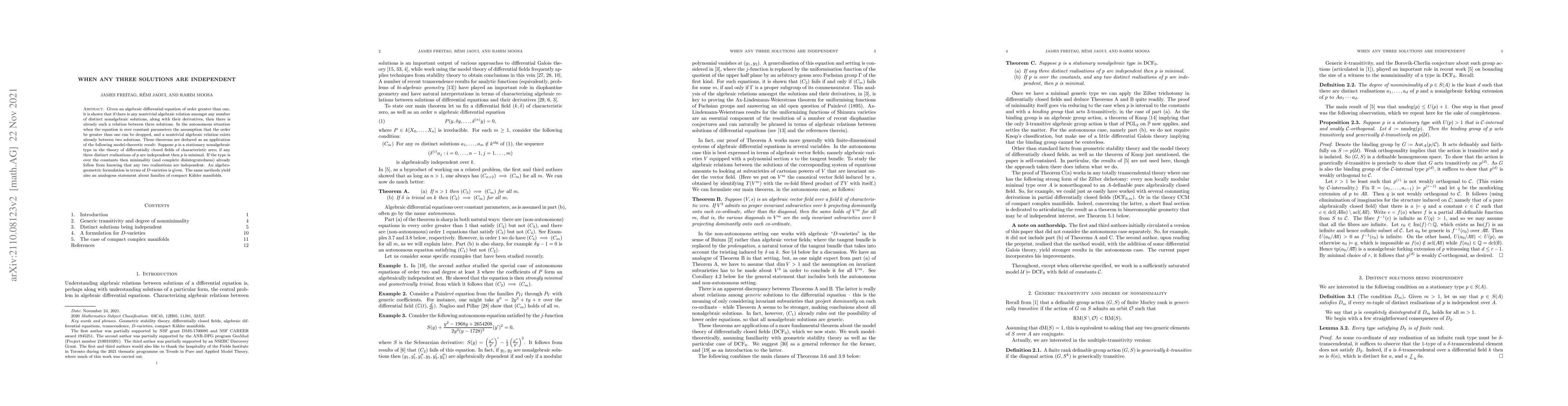 Thumbnail for When any three solutions are independent