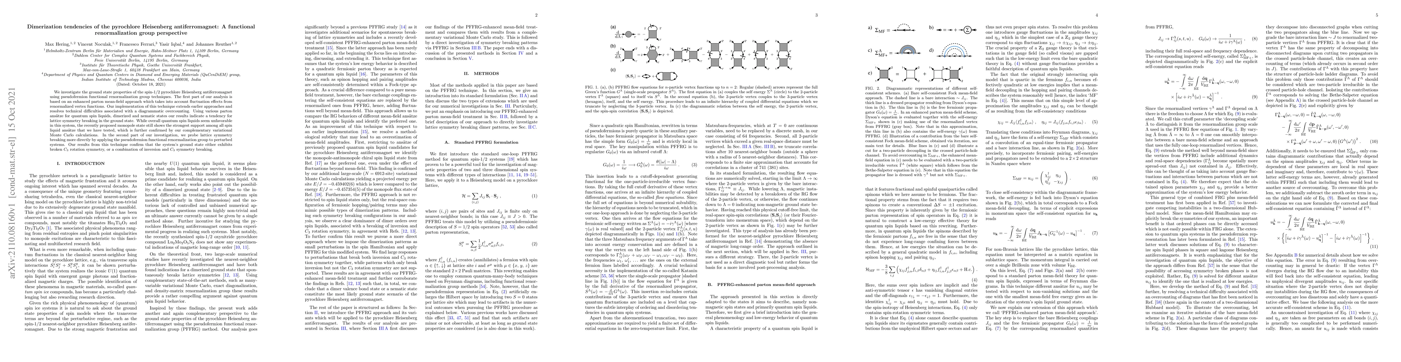 Thumbnail for Dimerization tendencies of the pyrochlore Heisenberg antiferromagnet: A
  functional renormalization group perspective