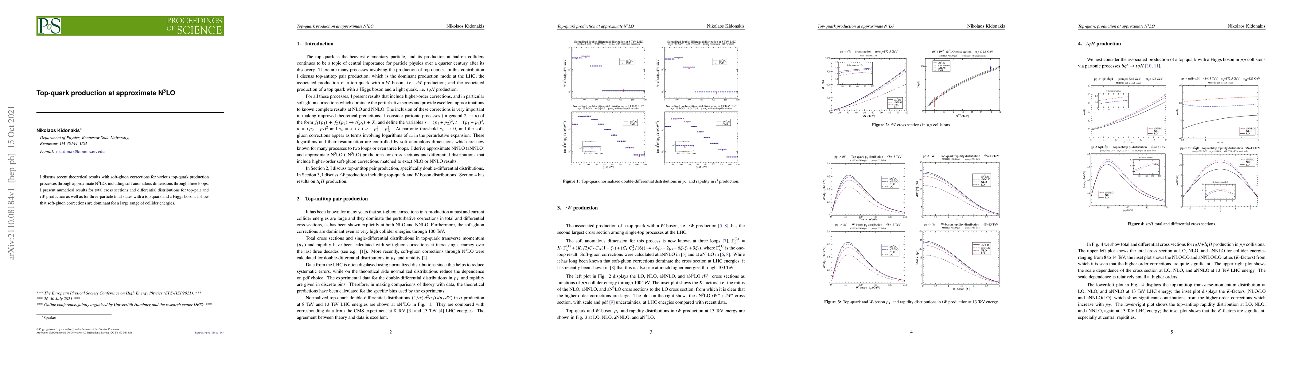 Thumbnail for Top-quark production at approximate N$^3$LO