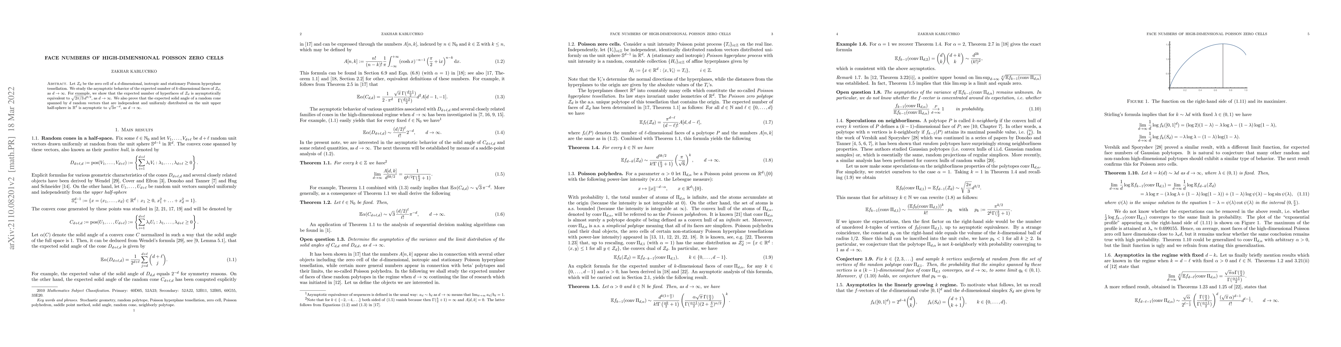 Thumbnail for Face numbers of high-dimensional Poisson zero cells
