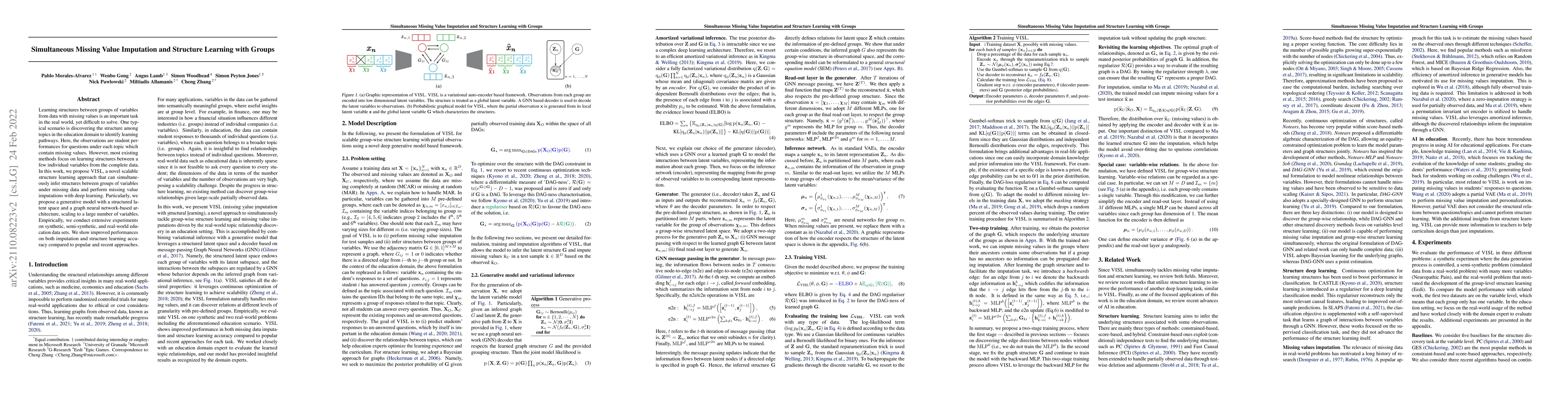 Thumbnail for Simultaneous Missing Value Imputation and Structure Learning with Groups