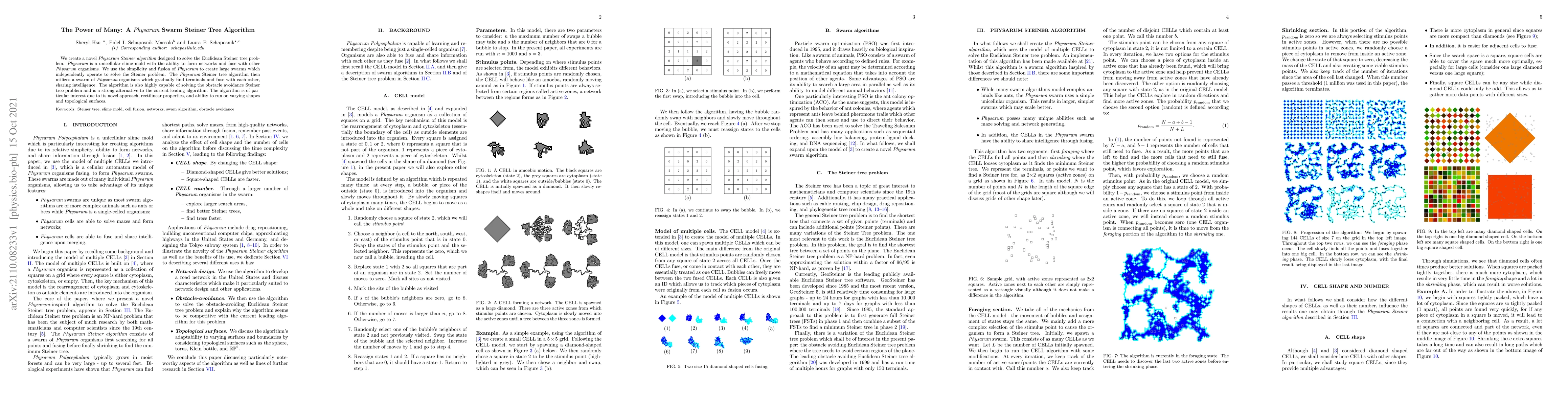 Thumbnail for The Power of Many: A Physarum Swarm Steiner Tree Algorithm