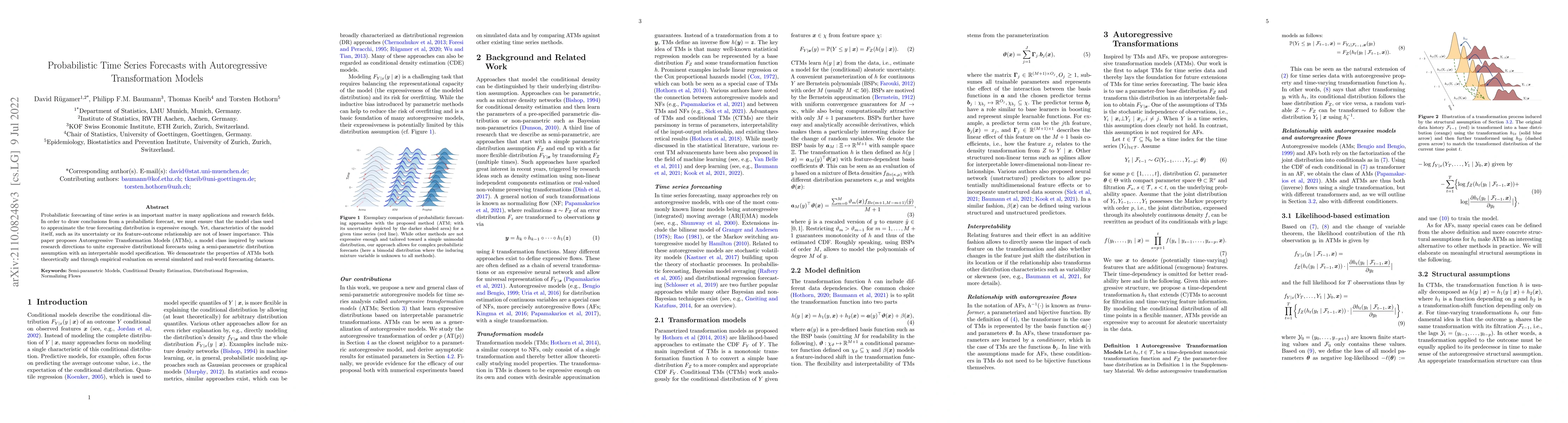 Thumbnail for Probabilistic Time Series Forecasts with Autoregressive Transformation
  Models