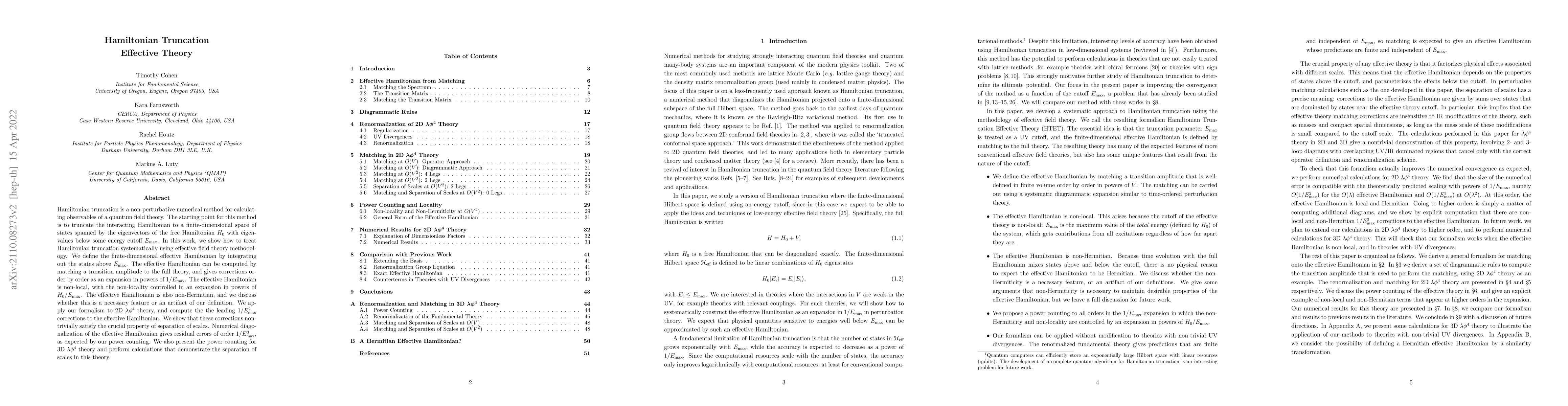 Thumbnail for Hamiltonian Truncation Effective Theory