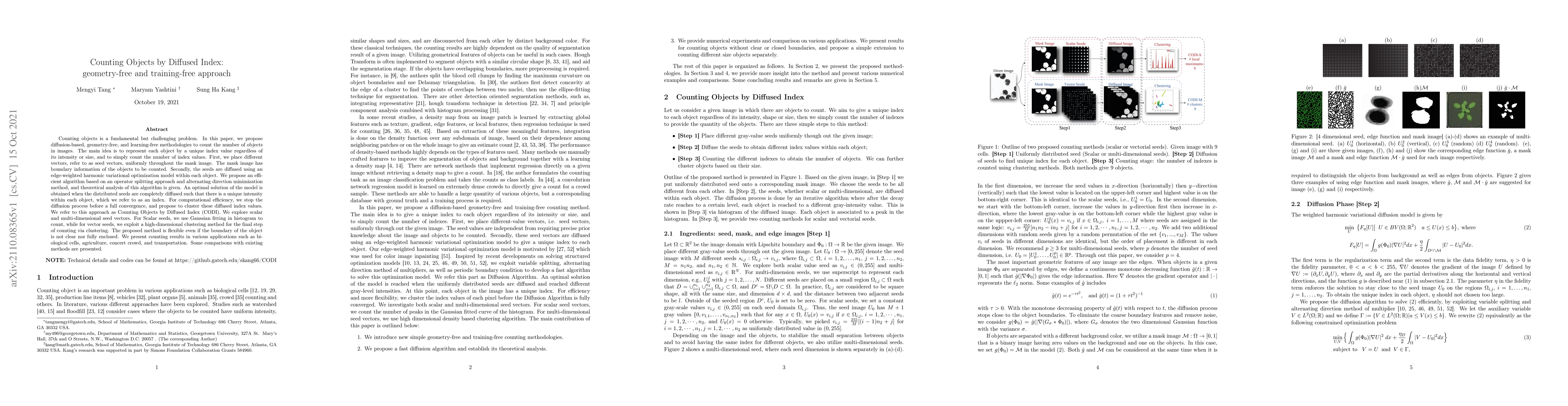 Thumbnail for Counting Objects by Diffused Index: geometry-free and training-free
  approach