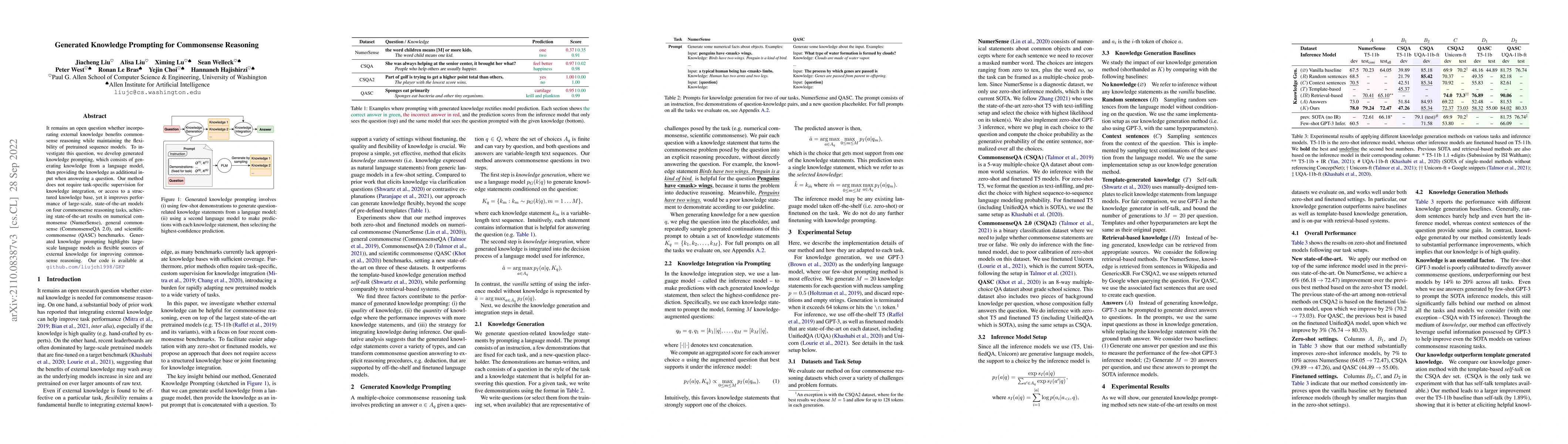 Thumbnail for Generated Knowledge Prompting for Commonsense Reasoning