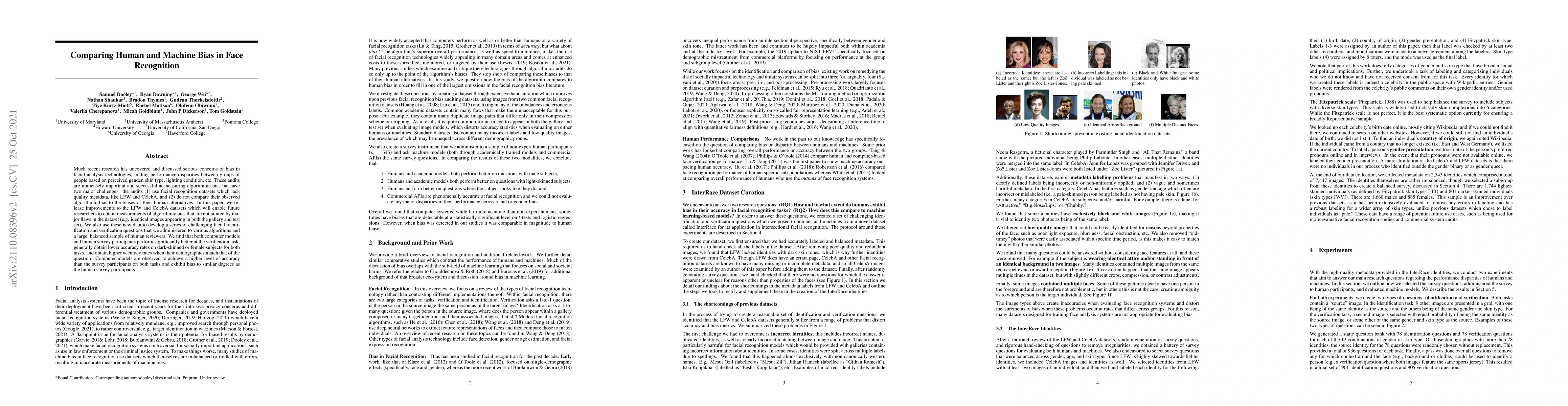 Thumbnail for Comparing Human and Machine Bias in Face Recognition