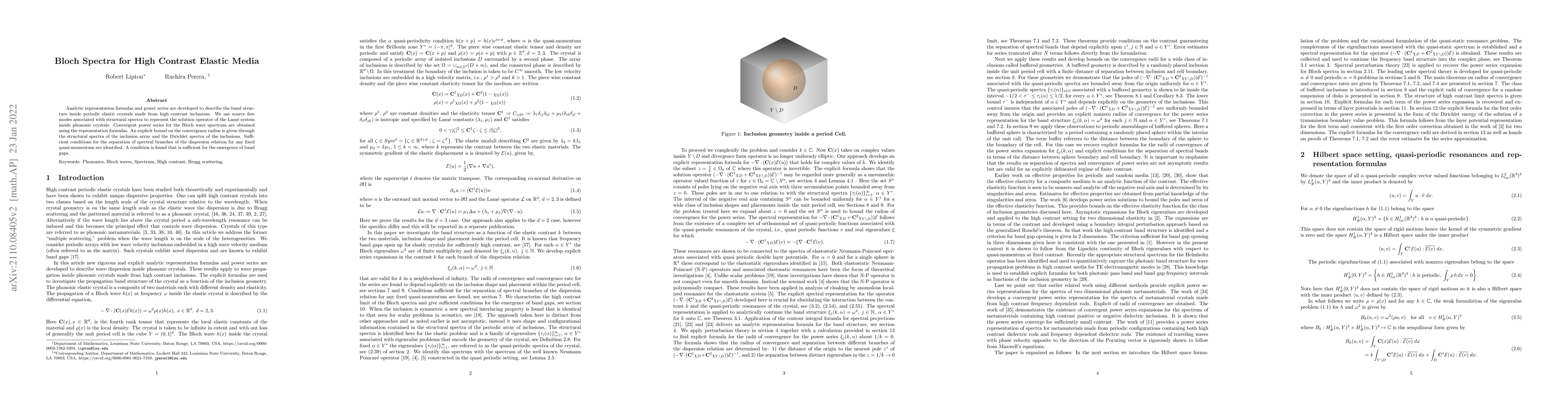 Thumbnail for Bloch Spectra for High Contrast Elastic Media
