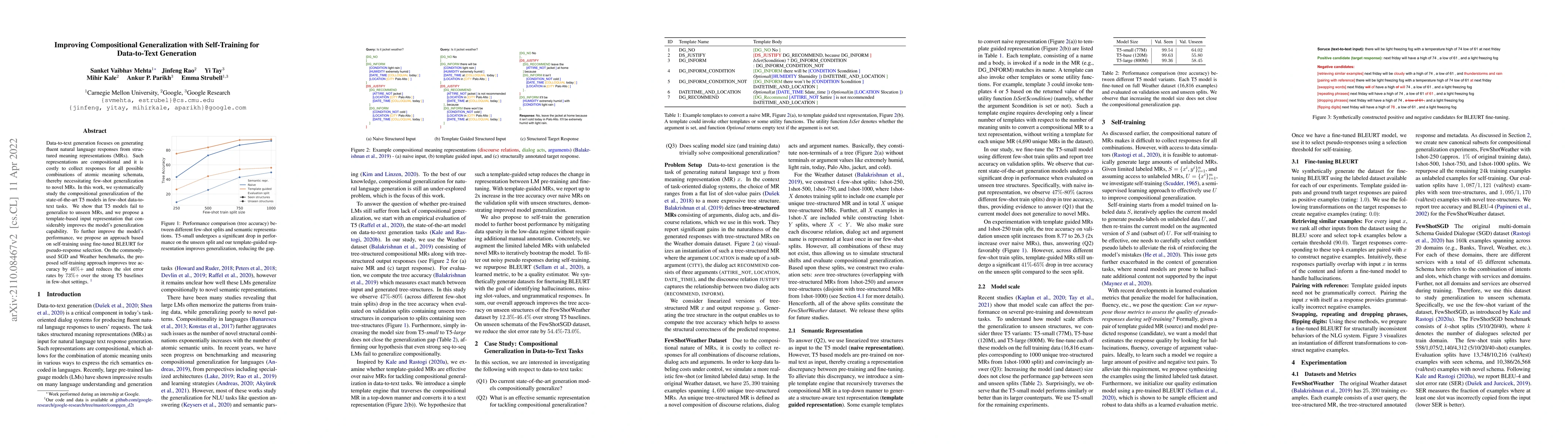 Thumbnail for Improving Compositional Generalization with Self-Training for
  Data-to-Text Generation