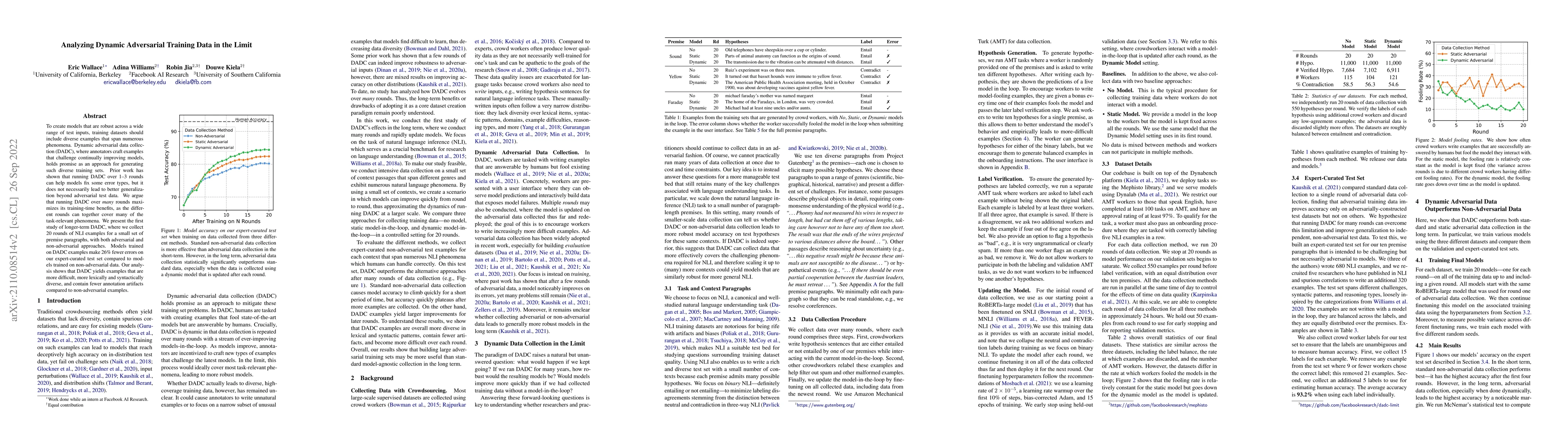 Thumbnail for Analyzing Dynamic Adversarial Training Data in the Limit