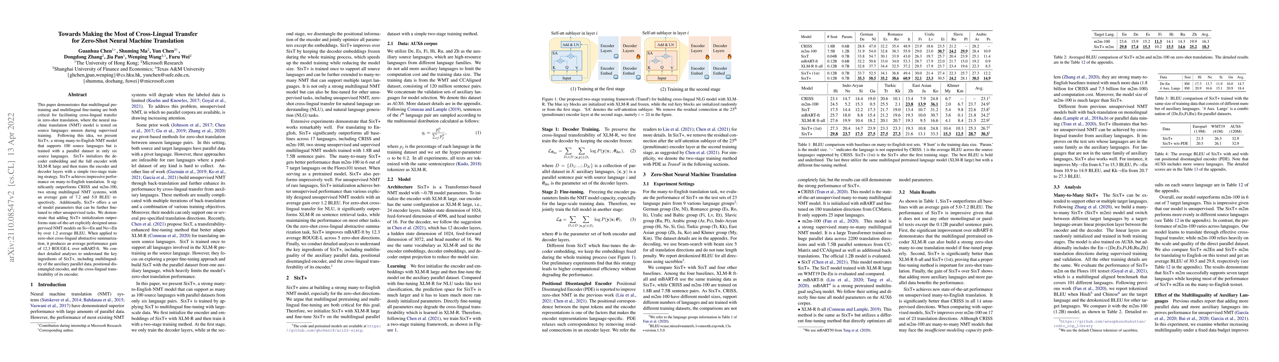 Thumbnail for Towards Making the Most of Multilingual Pretraining for Zero-Shot Neural
  Machine Translation