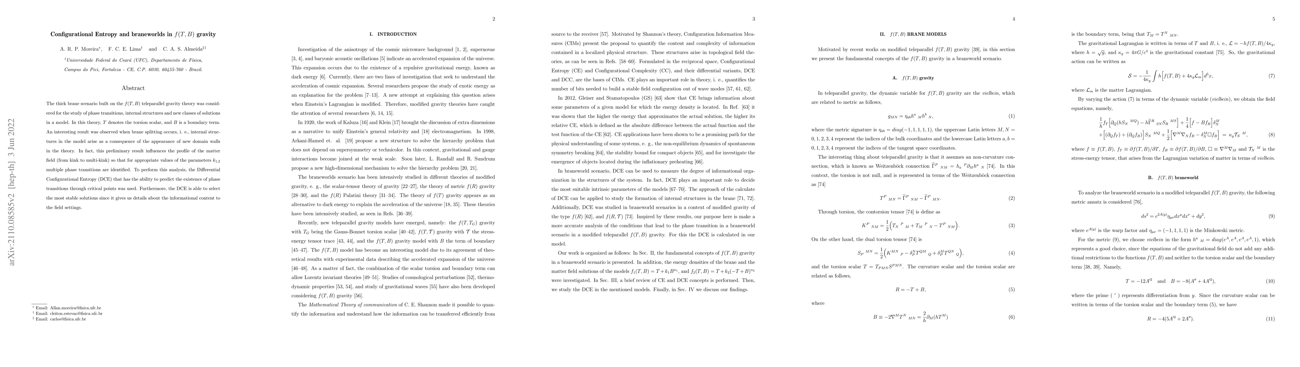 Thumbnail for Configurational Entropy and braneworlds in f(T,B) gravity
