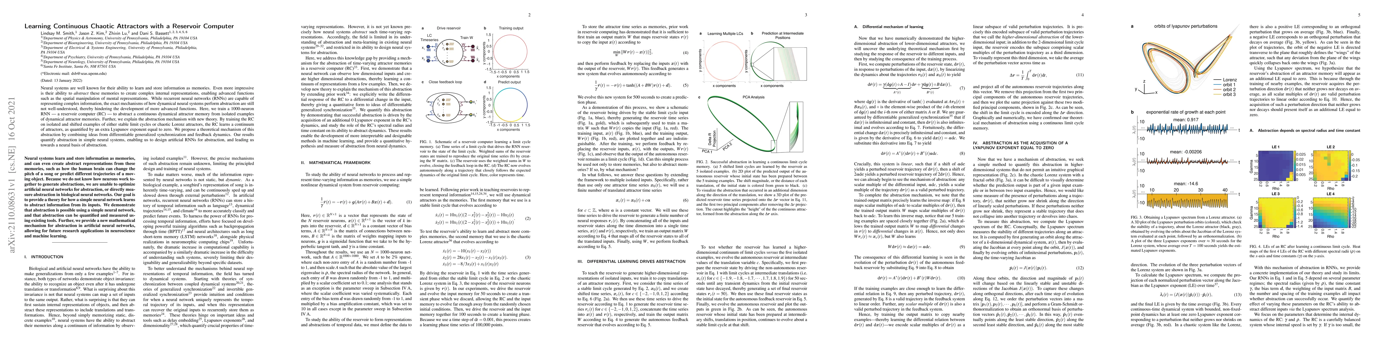 Thumbnail for Learning Continuous Chaotic Attractors with a Reservoir Computer