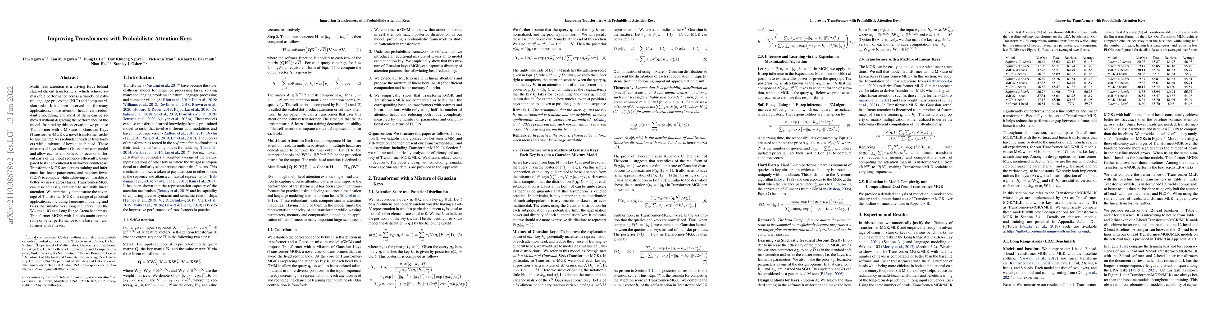 Thumbnail for Improving Transformers with Probabilistic Attention Keys