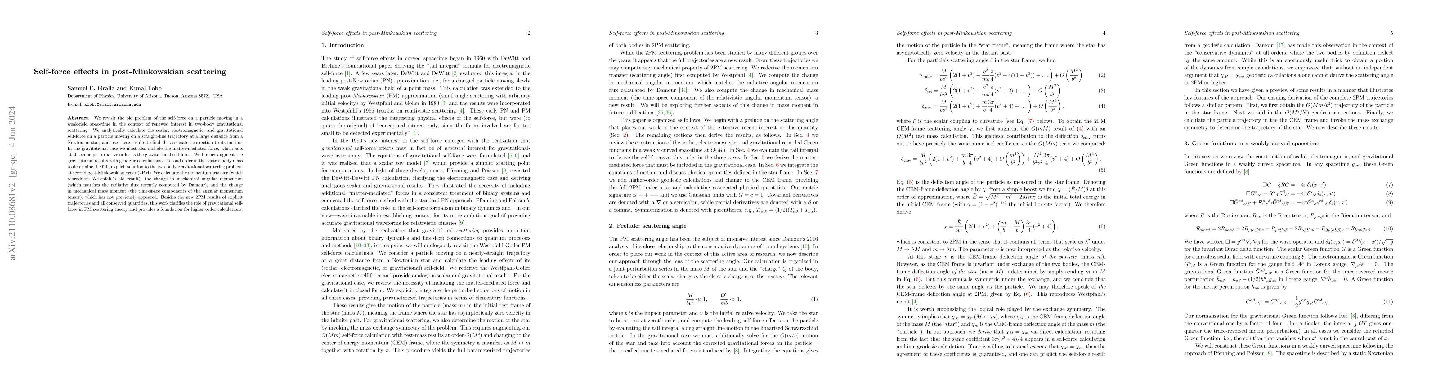 Thumbnail for Self-force effects in post-Minkowskian scattering