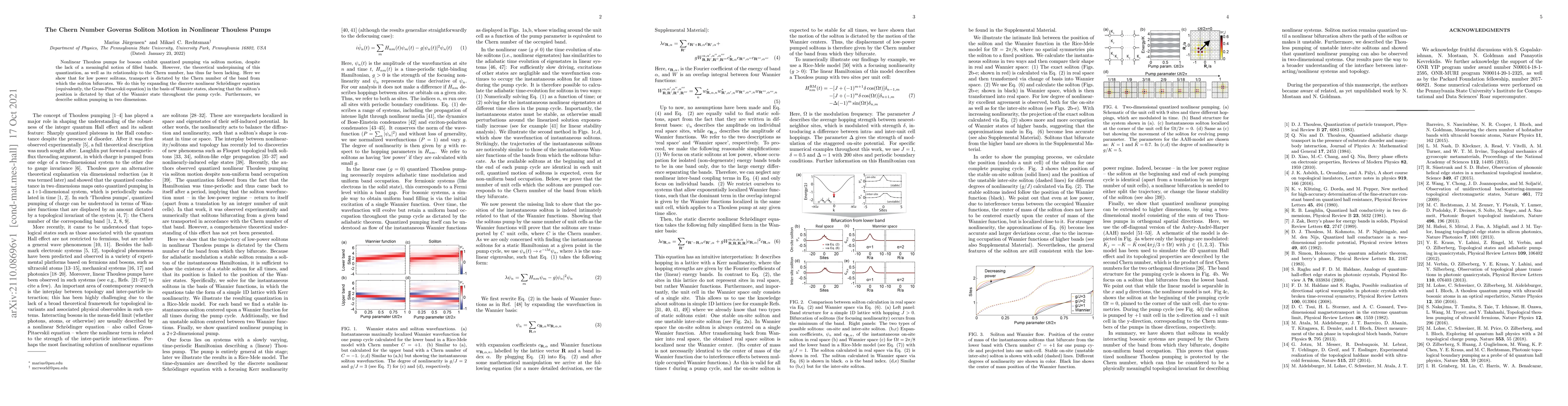 Thumbnail for The Chern Number Governs Soliton Motion in Nonlinear Thouless Pumps