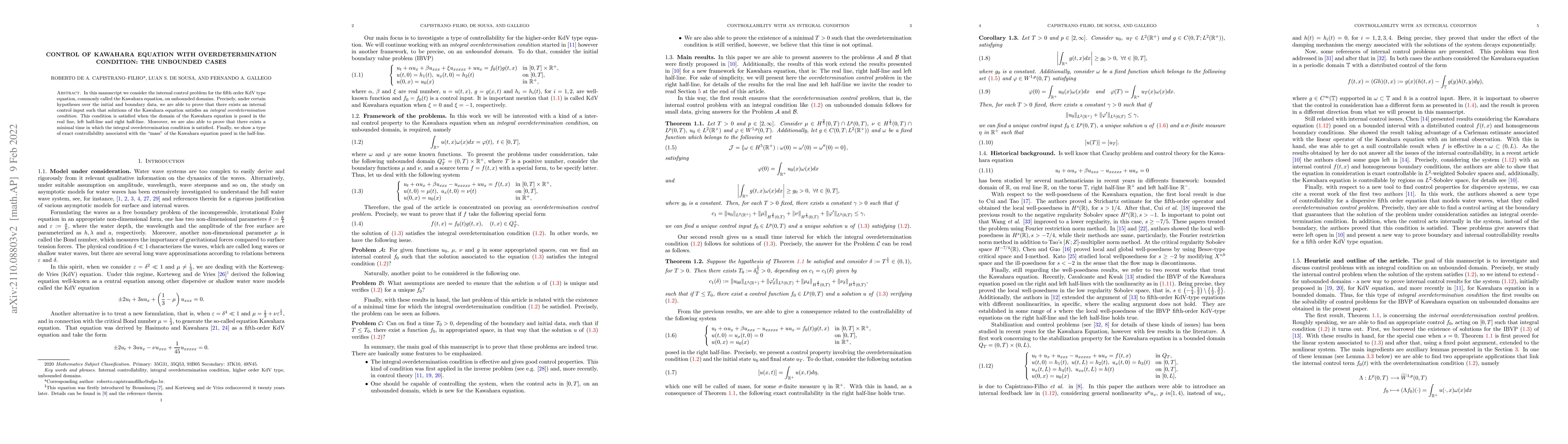 Thumbnail for Control of Kawahara equation with overdetermination condition: The
  unbounded cases