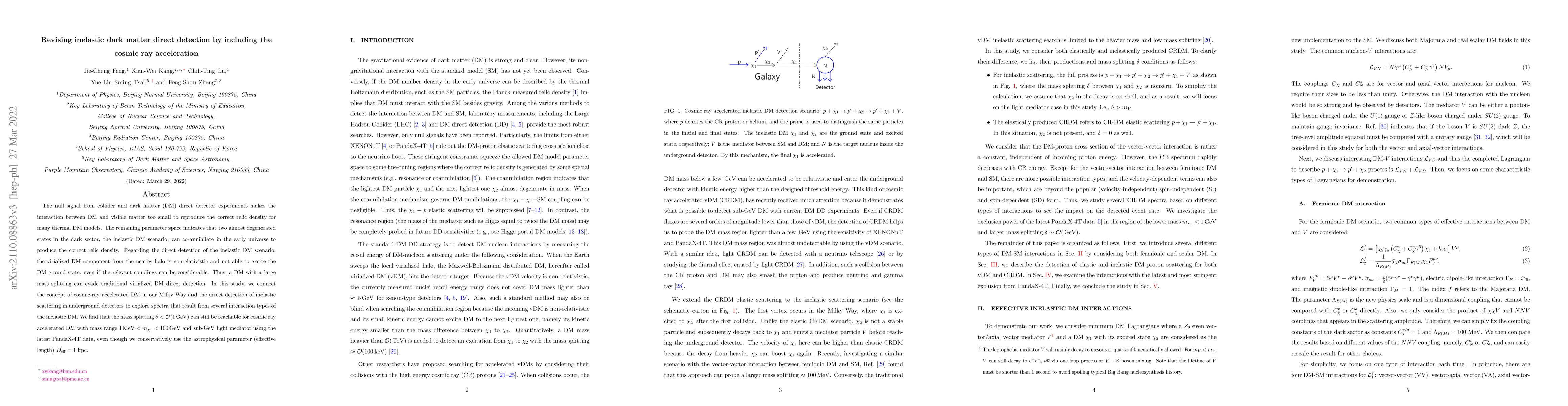 Thumbnail for Revising inelastic dark matter direct detection by including the cosmic
  ray acceleration