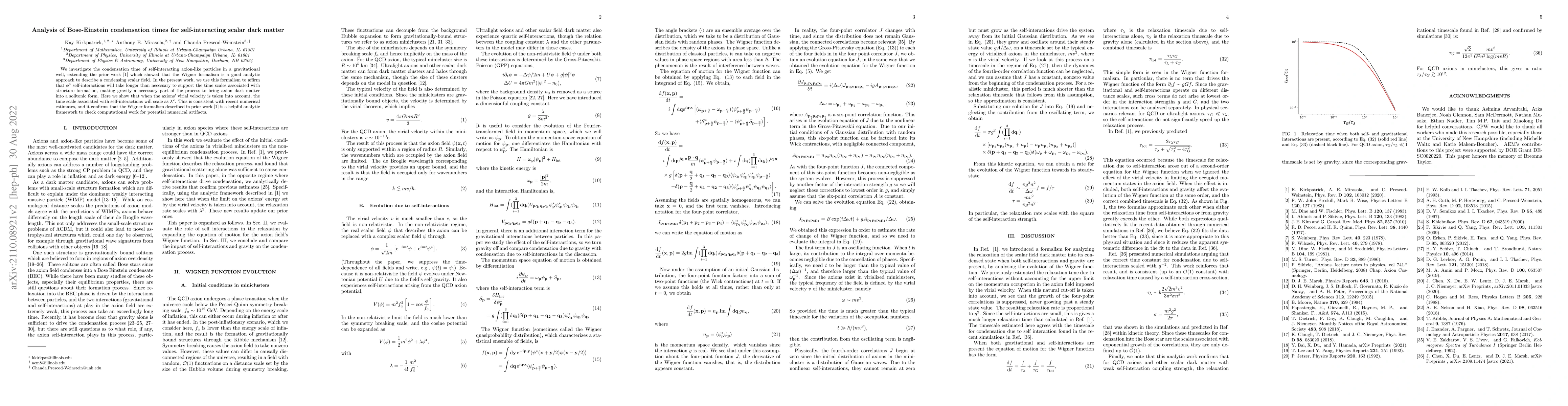 Thumbnail for Analysis of Bose-Einstein condensation times for self-interacting scalar
  dark matter