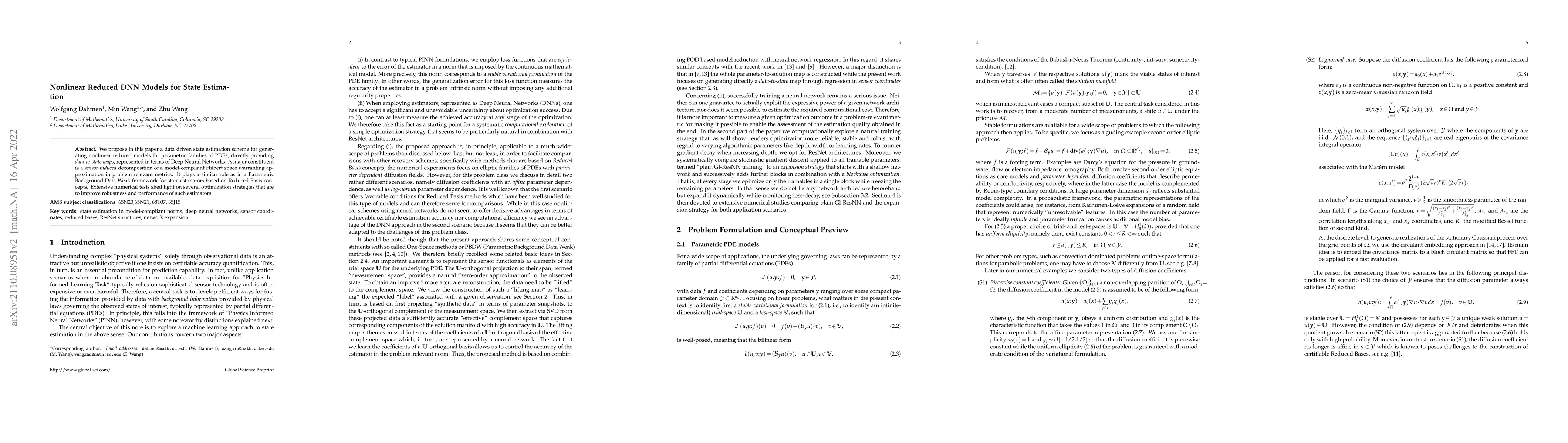 Thumbnail for Nonlinear Reduced DNN Models for State Estimation