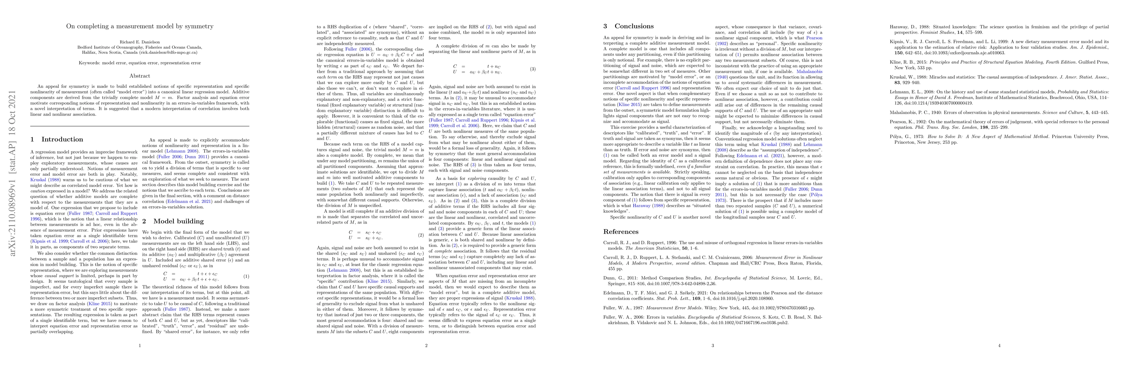 Thumbnail for On completing a measurement model by symmetry
