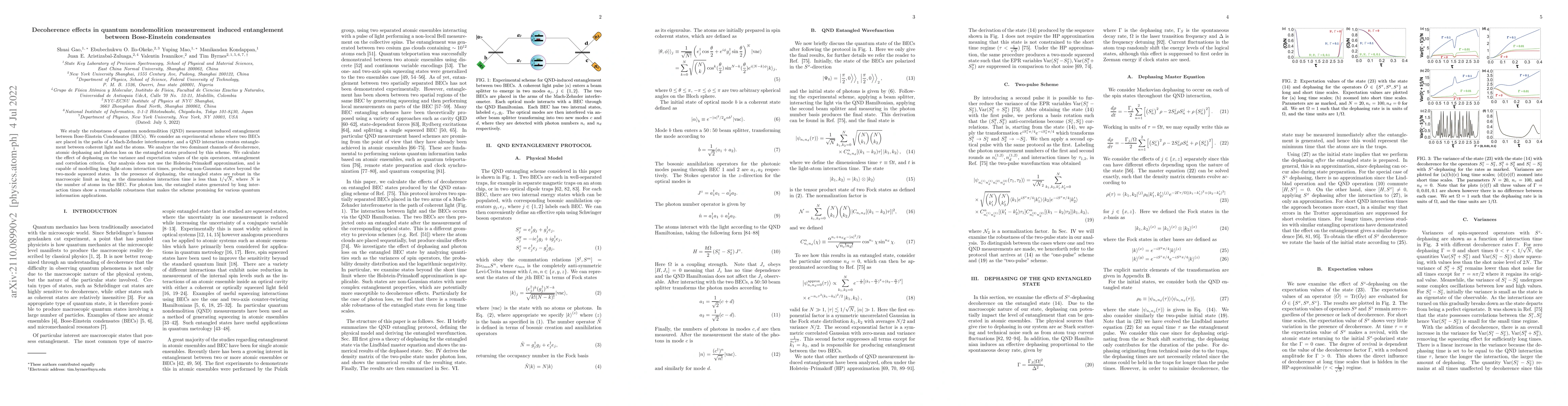 Thumbnail for Decoherence effects in quantum nondemolition measurement induced
  entanglement between Bose-Einstein condensates